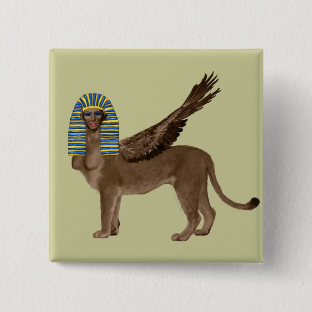 Bóton Quadrado 5.08cm Esfinge (Frente)