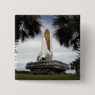Bóton Quadrado 5.08cm Esforço do vaivém espacial do quadro das árvore
