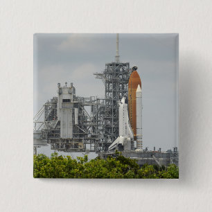 Bóton Quadrado 5.08cm Esforço do vaivém espacial na plataforma de