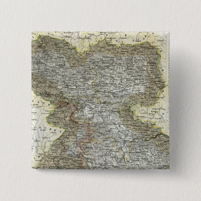 Bóton Quadrado 5.08cm Eslovênia, Croácia (Frente)