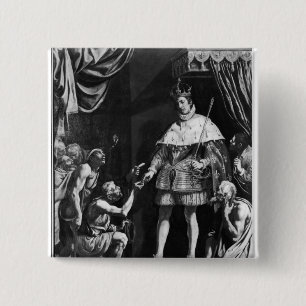 Bóton Quadrado 5.08cm Esmola de distribuição de St Louis, c.1615-20
