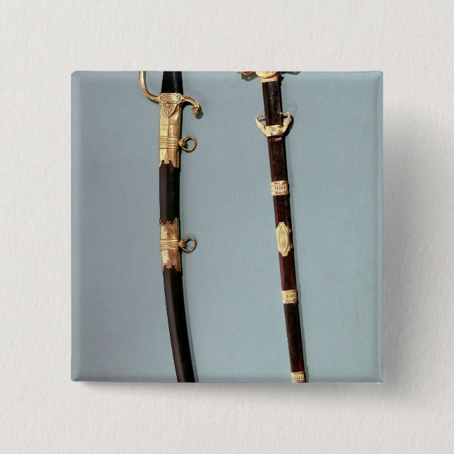 Bóton Quadrado 5.08cm Espada comemorativa dada por Napoleon Bonaparte (Frente)