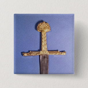 Bóton Quadrado 5.08cm Espada da coroação dos reis de France
