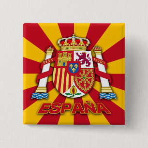 Bóton Quadrado 5.08cm Espana Casaco de Armas