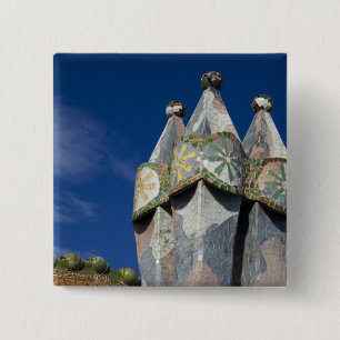 Bóton Quadrado 5.08cm Espanha, Catalunha, Barcelona. Casa Batlló (1906).