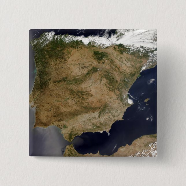 Bóton Quadrado 5.08cm Espanha e Portugal (Frente)