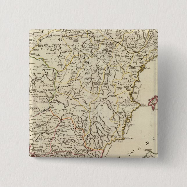 Bóton Quadrado 5.08cm Espanha e Portugal 2 (Frente)