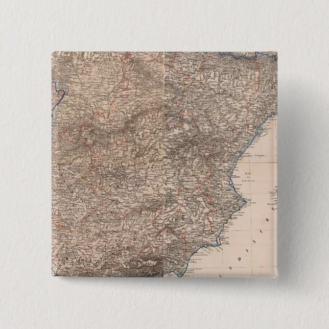 Bóton Quadrado 5.08cm Espanha e Portugal 7 (Frente)