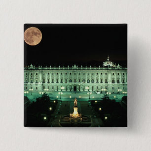 Bóton Quadrado 5.08cm Espanha, Madrid, Palácio Real e Plaza de