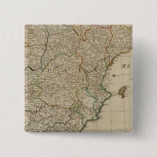 Bóton Quadrado 5.08cm Espanha, Portugal