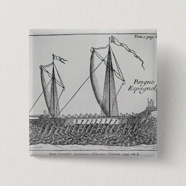 Bóton Quadrado 5.08cm Espanhol Ship (Frente)