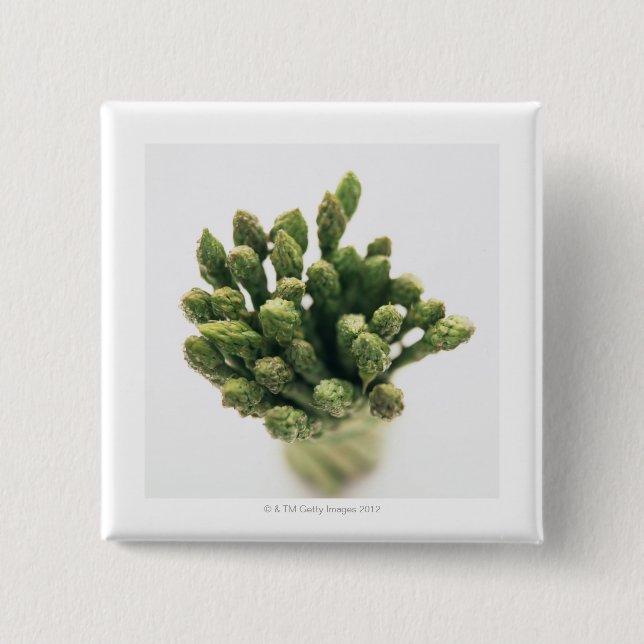 Bóton Quadrado 5.08cm Espargos Verdes (Frente)
