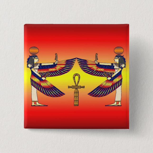 Bóton Quadrado 5.08cm Espelho do Isis (Frente)