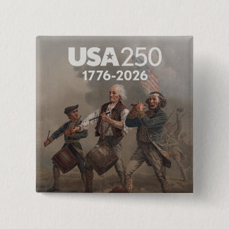 Bóton Quadrado 5.08cm Espírito de 76 - 250º Aniversário da América