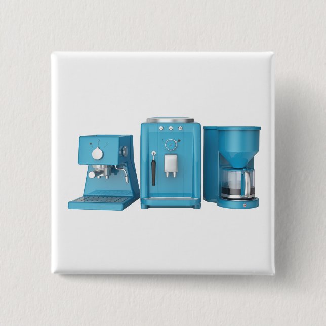 Bóton Quadrado 5.08cm Espresso e máquinas de café filtrantes (Frente)