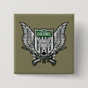 Bóton Quadrado 5.08cm Esquadrão Suicida Bandeira Rick Pavilhão asas