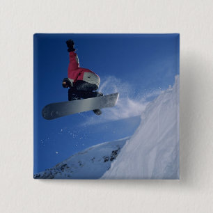 Bóton Quadrado 5.08cm Esquiando no Snowbird Resort, Utah (MR)