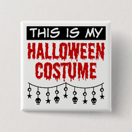 Bóton Quadrado 5.08cm Esta é a minha fantasia de Halloween Stars