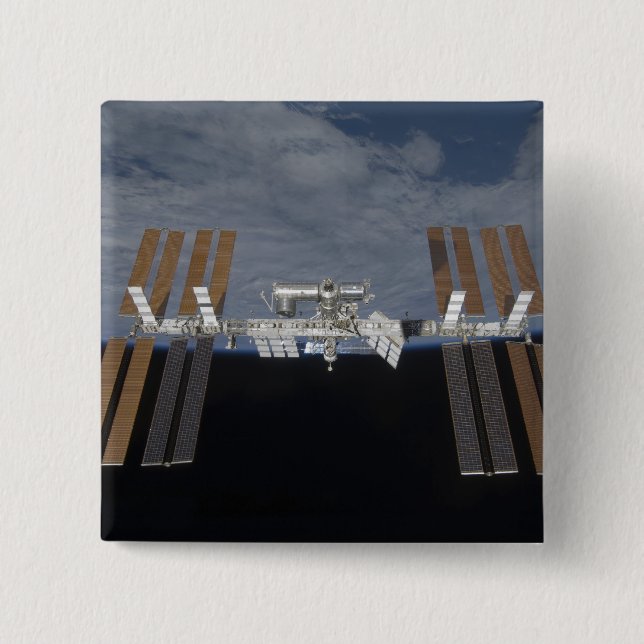 Bóton Quadrado 5.08cm Estação Espacial Internacional 11 (Frente)