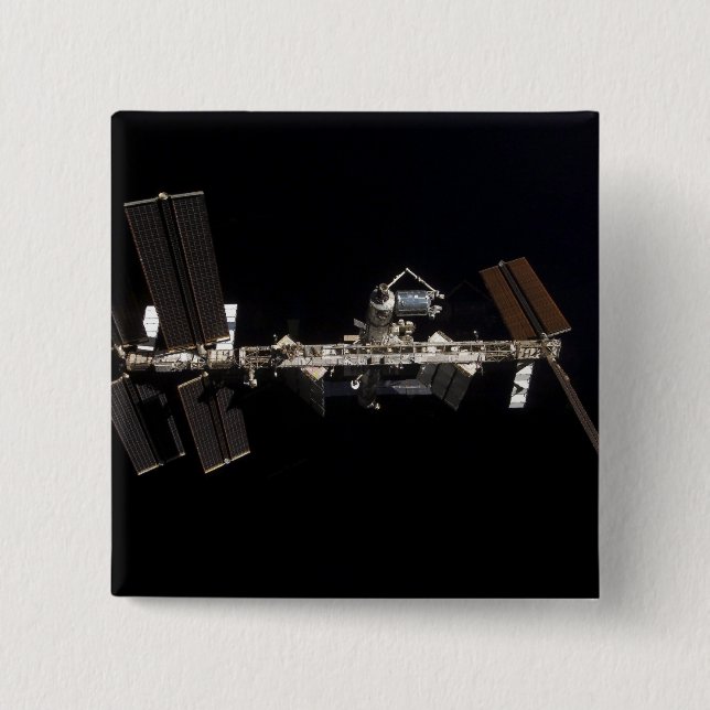 Bóton Quadrado 5.08cm Estação Espacial Internacional 24 (Frente)