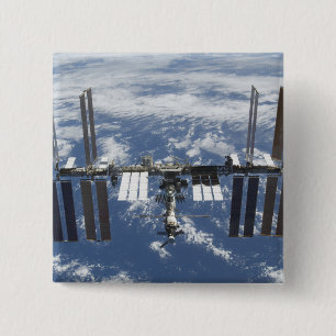 Bóton Quadrado 5.08cm Estação espacial internacional na órbita 2