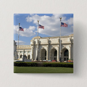 Bóton Quadrado 5.08cm Estação Union em Washington, D.C.