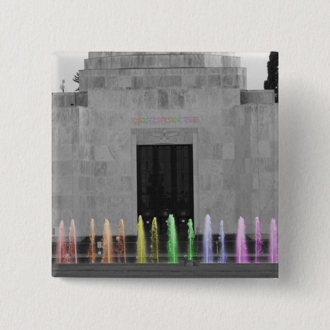 Bóton Quadrado 5.08cm estado de gay (Frente)