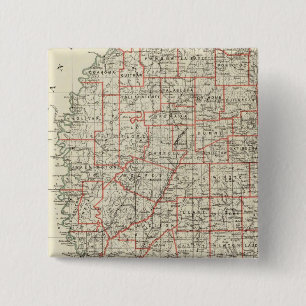 Bóton Quadrado 5.08cm Estado do Mississippi