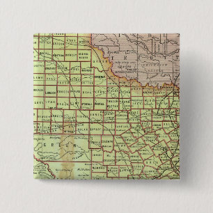 Bóton Quadrado 5.08cm Estado do Texas 3
