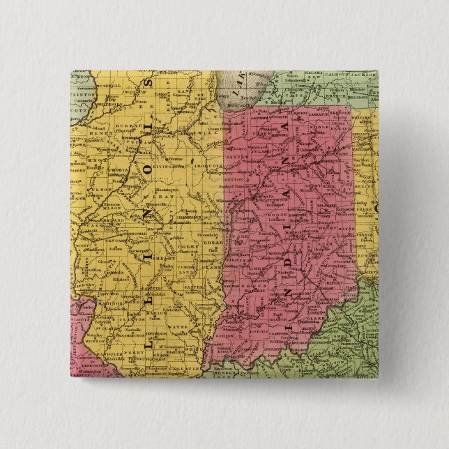 Bóton Quadrado 5.08cm Estados ocidentais, EUA (Frente)