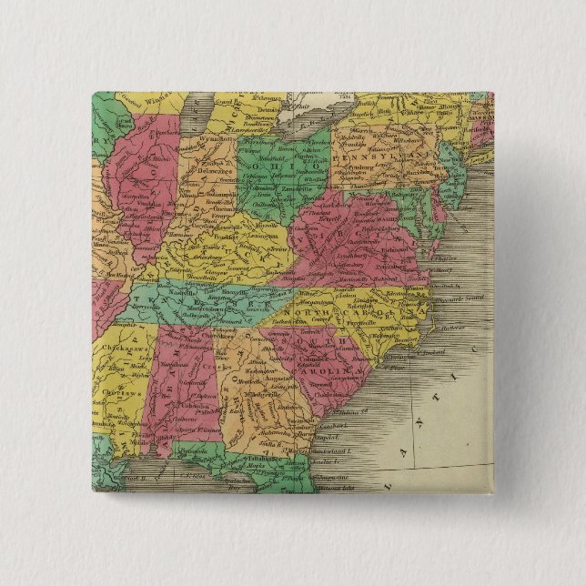 Bóton Quadrado 5.08cm Estados Unidos 33 (Frente)