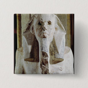 Bóton Quadrado 5.08cm Estátua assentada do rei Djoser