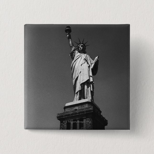Bóton Quadrado 5.08cm Estátua da liberdade (Frente)