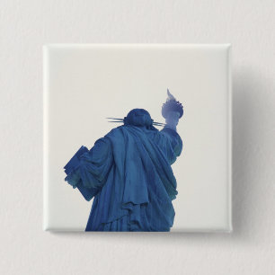 Bóton Quadrado 5.08cm Estátua da Liberdade, Nova York, EUA RF)
