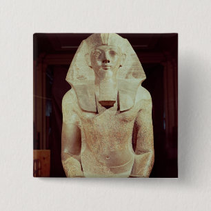 Bóton Quadrado 5.08cm Estátua da rainha Makare Hatshepsut