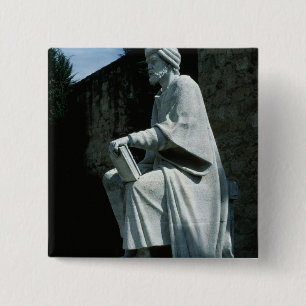 Bóton Quadrado 5.08cm Estátua de Averroes