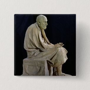 Bóton Quadrado 5.08cm Estátua de Chrysippus o filósofo grego