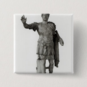 Bóton Quadrado 5.08cm Estátua de Hadrian (mármore