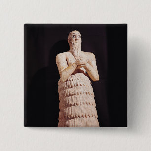 Bóton Quadrado 5.08cm Estátua de Itur-Shamagen, rei de março