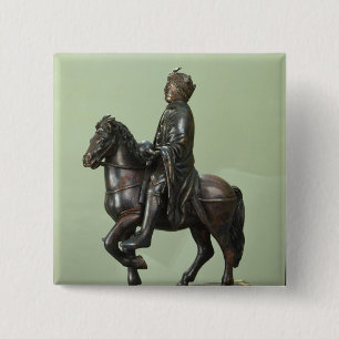 Bóton Quadrado 5.08cm Estátua equestre de Charlemagne 2