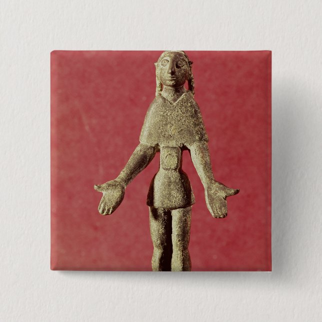 Bóton Quadrado 5.08cm Estatueta (Frente)