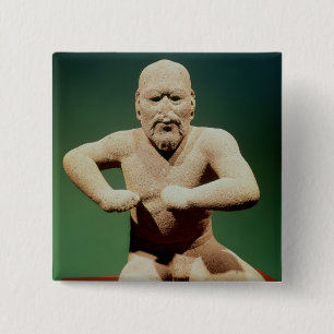 Bóton Quadrado 5.08cm Estatueta de um lutador