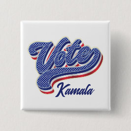 Bóton Quadrado 5.08cm Estrelas de Voto e Stripes - Eleições