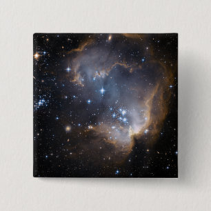 Bóton Quadrado 5.08cm Estrelas recém-formadas