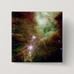 Bóton Quadrado 5.08cm Estrelas recém-nascidas no conjunto da árvore de