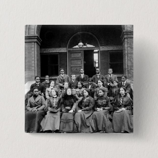 Bóton Quadrado 5.08cm Estudantes universitários de Fisk: 1899 (Frente)