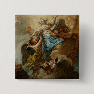 Bóton Quadrado 5.08cm Estude para a suposição do Virgin, c.1760 2