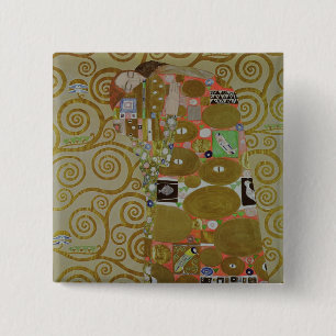Bóton Quadrado 5.08cm Estudo para a realização, c.1905-09 (w/c & ouro