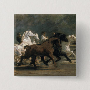 Bóton Quadrado 5.08cm Estudo para o Horsemarket, 1900