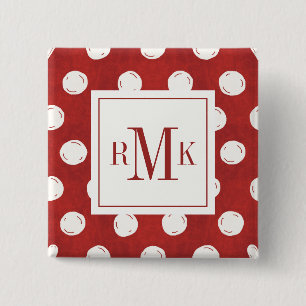 Bóton Quadrado 5.08cm Etapa da fazenda do monograma Otomi